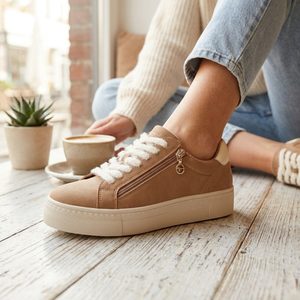 Tamaris tenisky na platformě camel 1-23313-41