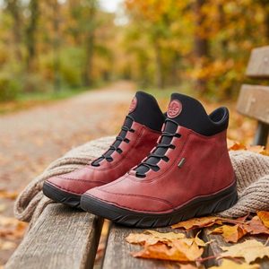 Rieker šnurovacia členková obuv červená 55069-35