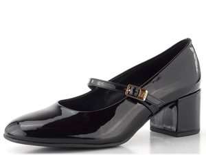 Högl lakované lodičky s nártovým páskem black 2-174214-0100