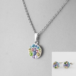 Souprava náhrdelník s náušnicemi barevný Preciosa Multi