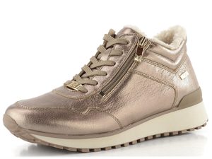 Caprice kotníkové tenisky s membránou taupe metallic 9-26201-43