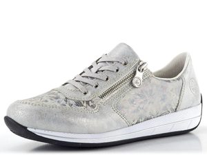 Rieker tenisky se zipem Ice/Grau-Metallic N1112-80