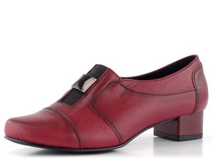 Barton červené polobotky na podpatku 1222