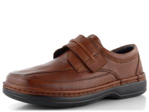 Ara pánske široké poltopánky na suchý zips Ben Cognac 11-17101-07