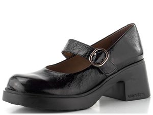 Wonders lakované lodičky na širokém podpatku negro E-7142