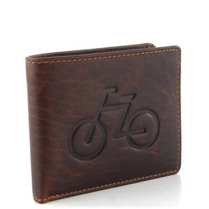 Pánská peněženka s ražbou jízdního kola brown 66-3701/M