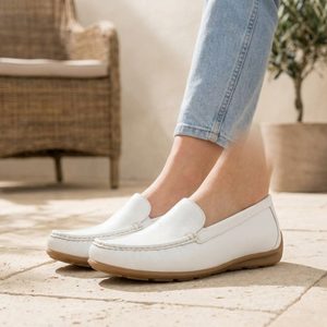 Looke kožené mokasíny Pascale krémové L0599_64