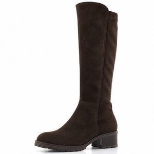 Gabor kozačky na podpatku vel. M-Stretch mocca/brown 8011.03.003