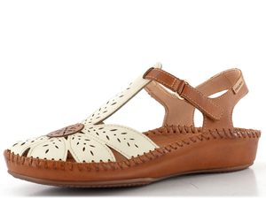 Pikolinos prořezávané sandály s páskem Vallarta nata 655-0841C1