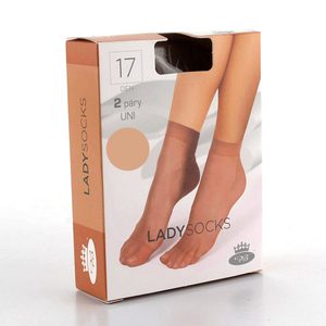 Jemné parfémované ponožky s elastanom beige 17DEN 2 páry/balenie