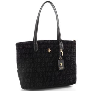 U.S. POLO ASSN. textilní shopper kabelka se vzorem black/dark BIU269353WZCP05