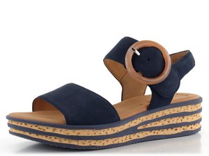 Gabor nubukové sandály na platformě modré 64.550.16