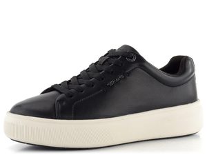 Tamaris černé kožené tenisky na platformě 1-23736-42