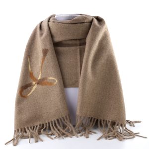 Fraas kašminkový šál s vyšívanými mašlemi taupe 623541-881