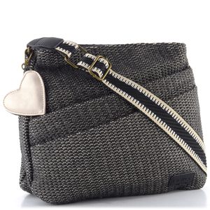 Rieker crossbody kabelka se srdcem schwarz-sand/black H1004-92