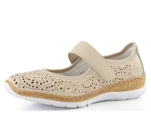 Rieker sportovnější baleríny s páskem béžové N4299-60