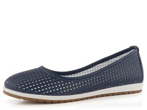 Looke perforované baleríny Carrolin navy L0601_04