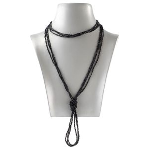 Náhrdelník rokajl dlhý s uzlom čierny