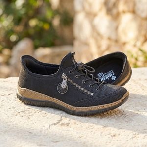 Rieker prozouvací polobotky černé N3267-01