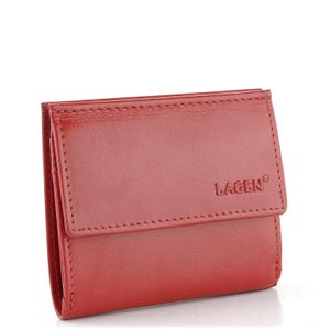 Lagen malá kožená peňaženka červená E-1055