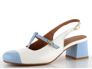 Fly London lodičky s volnou patou sky blue/offwhite P145083006