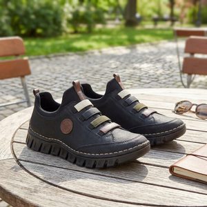 Rieker prozouvací polobotky s gumičkami černé 57550-00