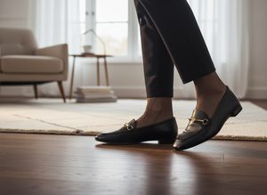 Högl lakované mokasíny čierne 6-101725