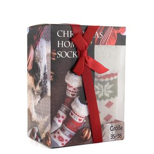 Dámske teplé vianočné ponožky v darčekovej krabičke