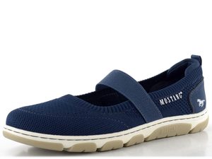 Mustang sportovnější baleríny s páskem navy 26M0582003