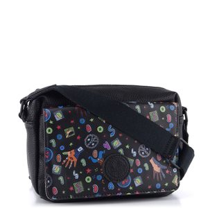 Rieker malá čierna crossbody kabelka s potiskem H1455-02