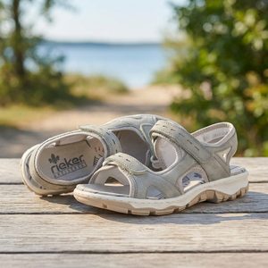 Rieker sandály na klínu perle/cayenne 62962-60