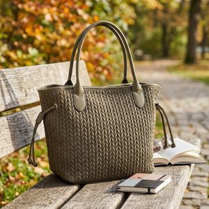 Gabor nylonová shopper kabelka Granada Quilt khaki 012888