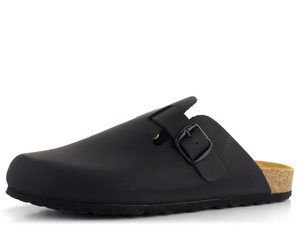 BIO Life fuzbetové pantofle černé s plnou špičkou Lewis 0005.810