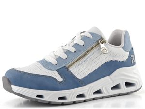 Rieker Sport tenisky na platformě modro-bílé N5204-12