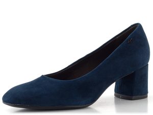Tamaris lodičky se širokým podpatkem navy suede 1-22437-47