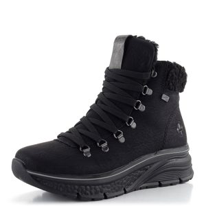 Rieker členková obuv s membránou a platformou čierna 48034-00