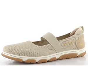 Mustang sportovnější baleríny s páskem sand 26M0582003