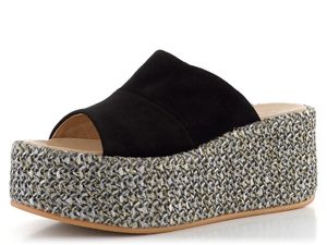 Gaimo pantofle na platformě Ofelia pesca baby negro