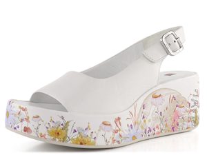 Högl sandály na barevném klínu 9-102519