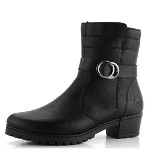 Rieker členková obuv na podpätku čierna Y1753-00