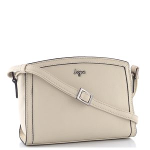 Dámská menší kožená kabelka off-white LG003/K