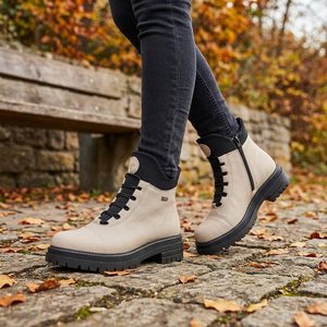 Rieker šněrovací kotník s membránou Champignon/Schwarz Y3163-60