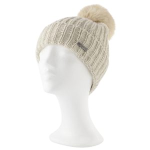 Voxx pletená čepice s merino vlnou a bambulí Minor krémová 121075