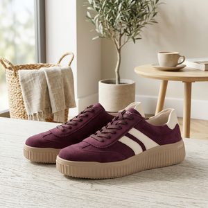 Remonte široké fialové tenisky brombeer/cotton D3E00-30