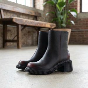 Camper zipový kotník na podpatku Pix negro-tie K400804-005