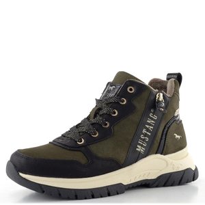 Mustang šněrovací kotník black-khaki 15M0172006