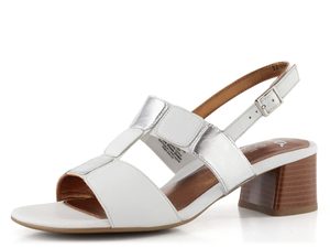 Ara dámské široké sandály na podpatku Riva weiss/silver 12-27604-04