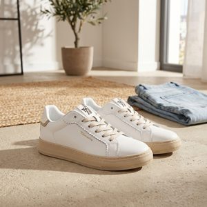 Tamaris tenisky na platformě white leather 1-23730-47