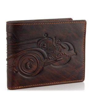Pánska peňaženka s razbou auta tmavo hnedá 19179