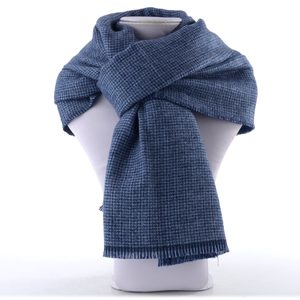 Bugatti pánský oboustranný šál z vlněné směsi tmavě modrý 630327-590